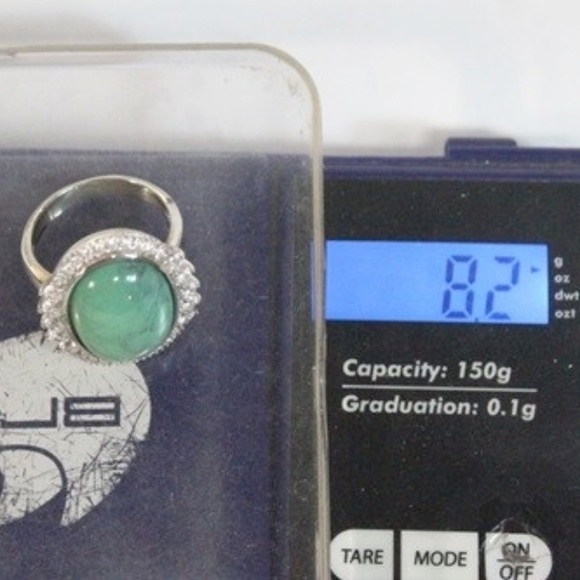 Good Golly Green 12 Carat Turquoise 925 Bling Ring - Picture 5 of 6